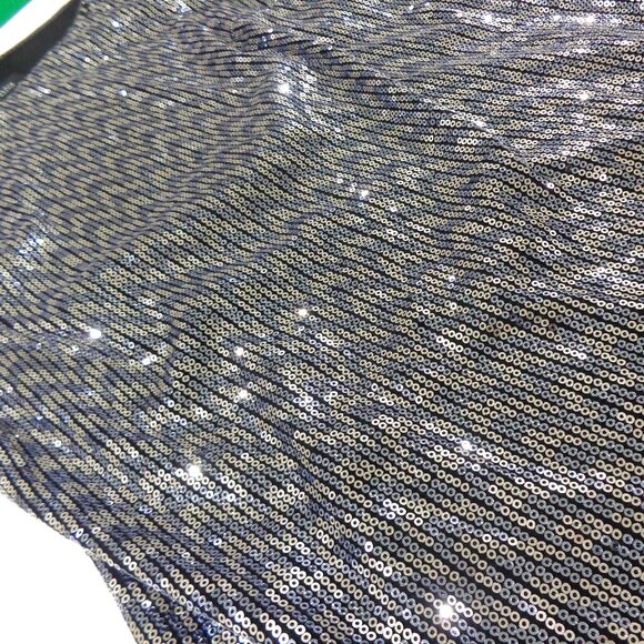 WHBM All Over Sequin Mini Dress Silver Gray Party Cocktail Stretch Size XXS - Picture 7 of 7